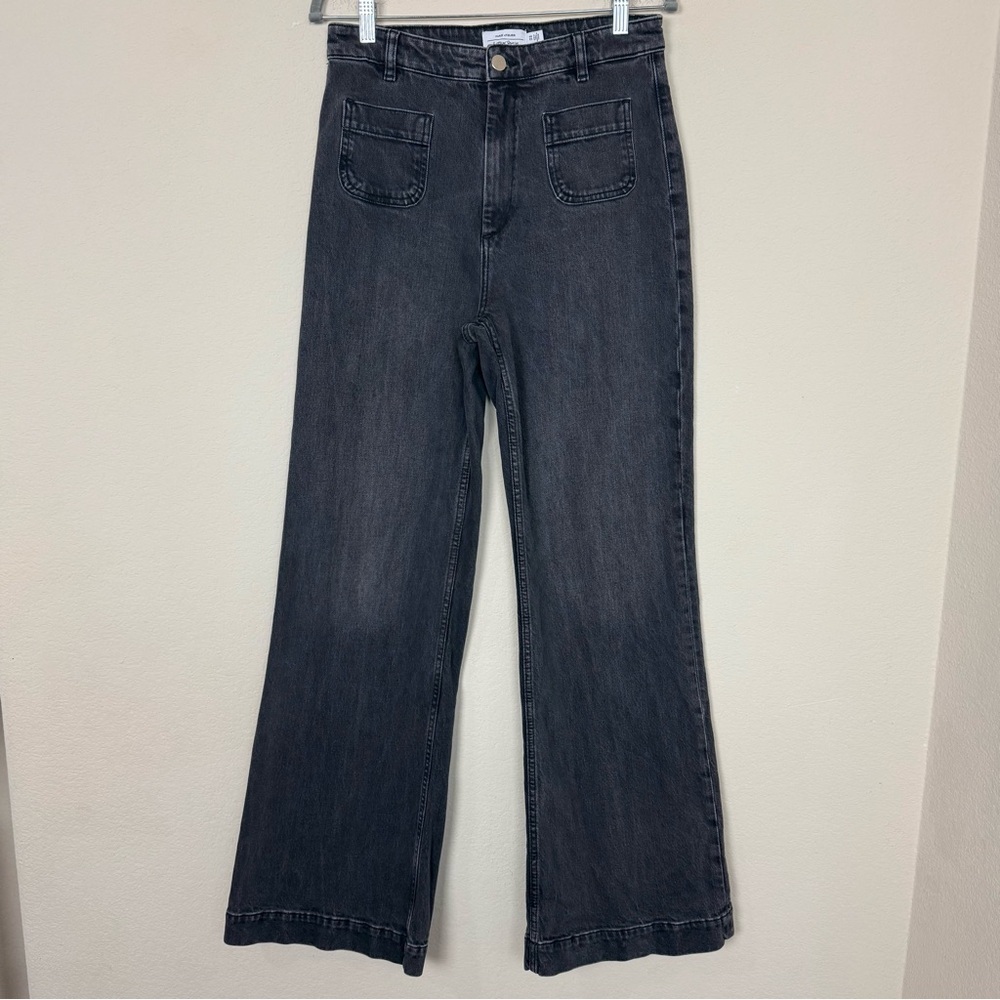 & Other Stories Women's Black High Waisted Bootcut
Wide Leg Denim Jeans Size 30